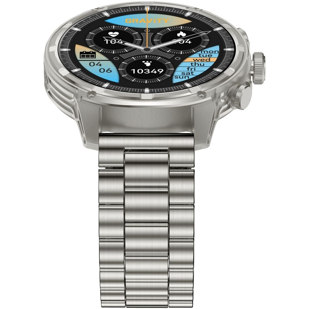 Smartwatch Gravity Srebrny Pasek + Bransoleta GT41-3 – zdjęcie 8