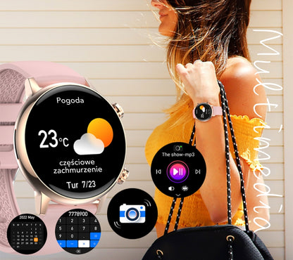 Smartwatch Damski RUBICON RNCF09 Rose Gold/Pink SMARUB234 – zdjęcie 8