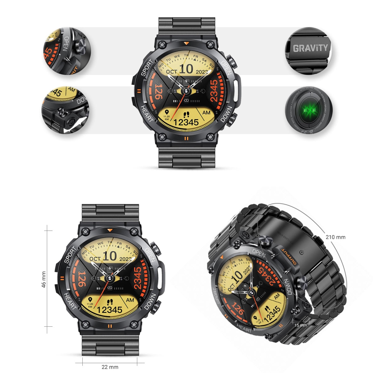 Smartwatch Gravity GT7-2 PRO – zdjęcie 8