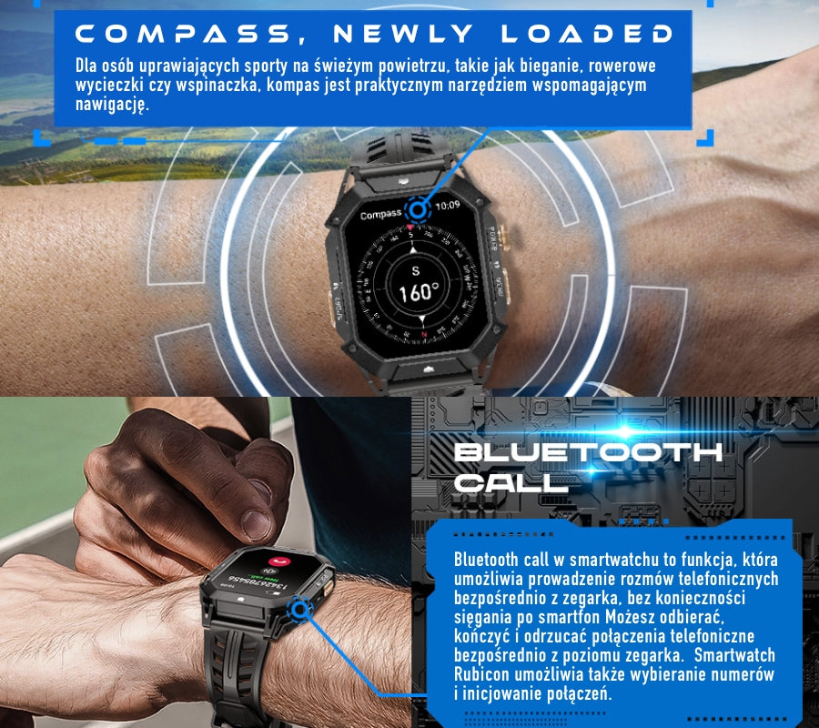 Smartwatch Męski Rubicon RNCF24-1 BLACK – zdjęcie 8