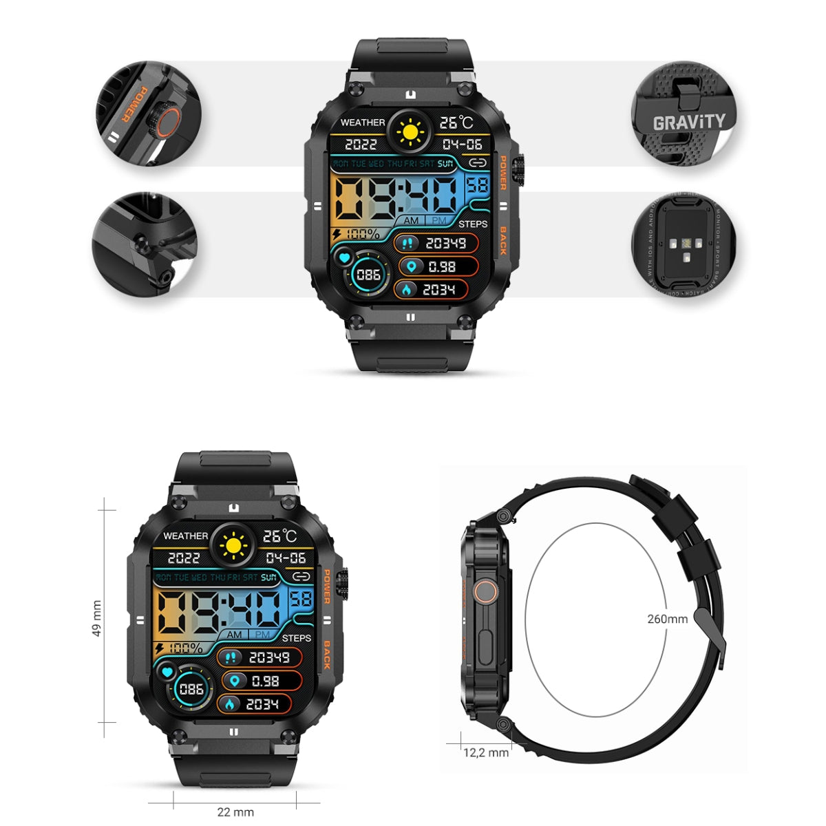 Smartwatch Gravity GT6-1 – zdjęcie 8