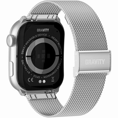 Smartwatch Damski GRAVITY GT28-10 Pasek + Bransoleta Biało Srebrny – zdjęcie 8