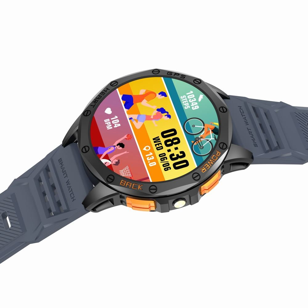 Smartwatch Męski GRAVITY GPS GT24-1 Czarny Pasek Silikonowy + Granatowy – zdjęcie 7