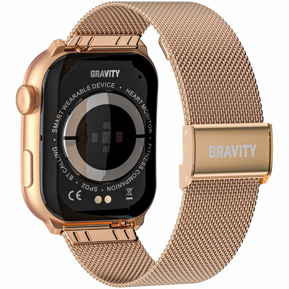 Smartwatch Damski GRAVITY GT28-6 Pasek + Bransoleta Różowe złoto Różowy – zdjęcie 8