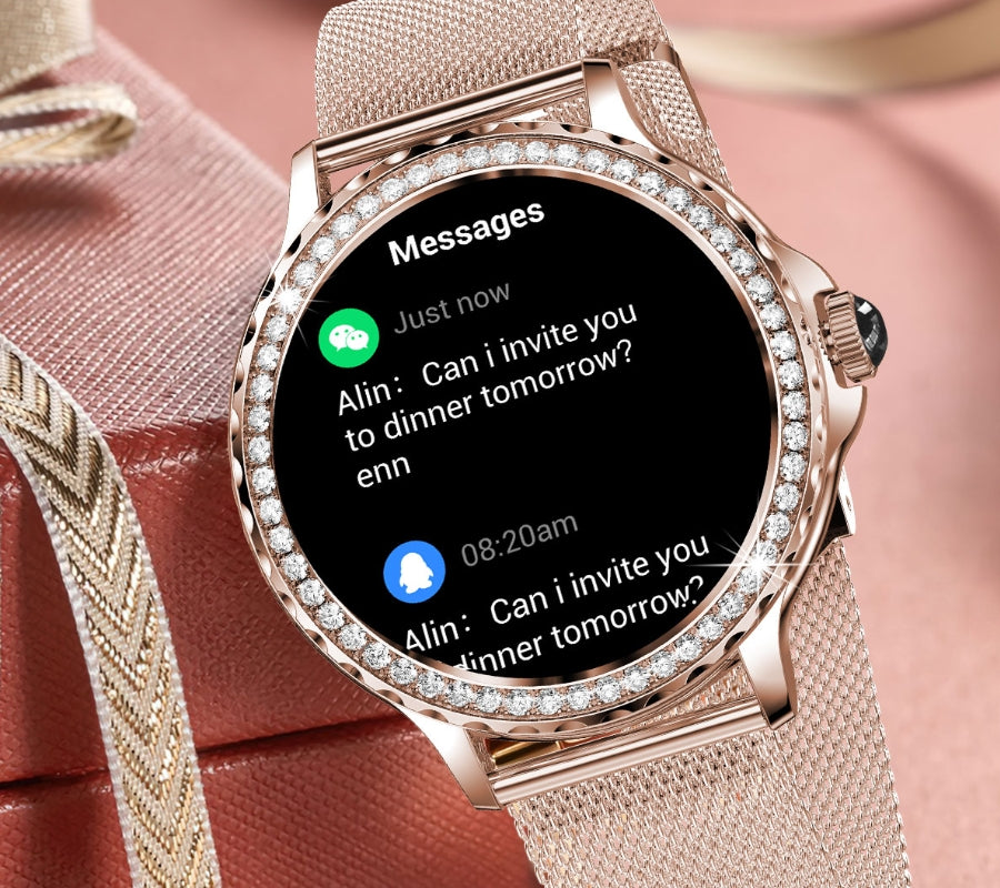 Smartwatch Damski Rubicon RNCF19-1 Różowe Złoto  Bransoleta + Pasek – zdjęcie 8