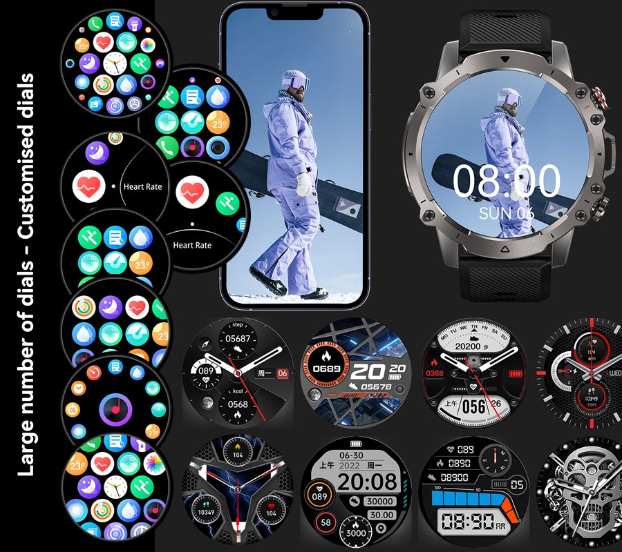 Smartwatch Męski Rubicon RNCF18-1 BLACK Bransoleta + Pasek – zdjęcie 8