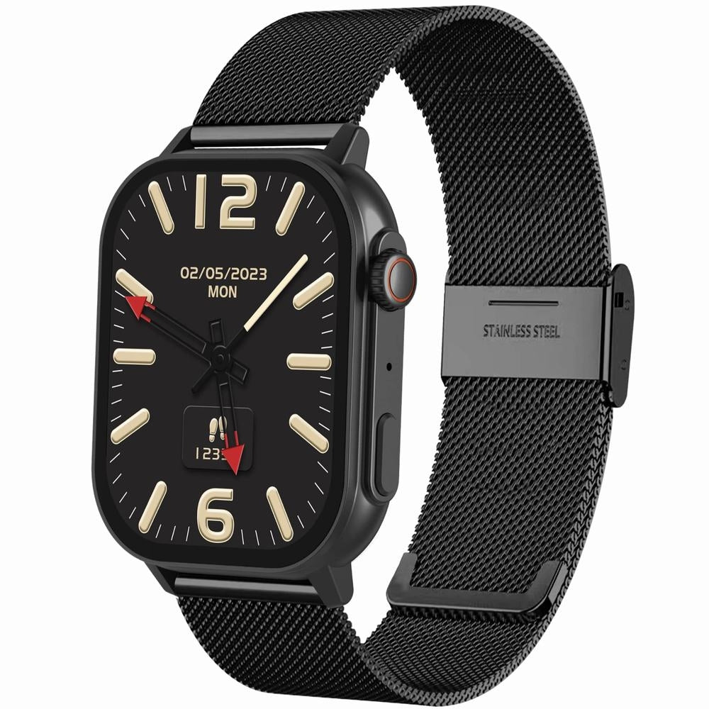 Smartwatch Gravity GT15-2 Pomarańczowy Pasek Silikonowy + Czarna Bransoleta – zdjęcie 2