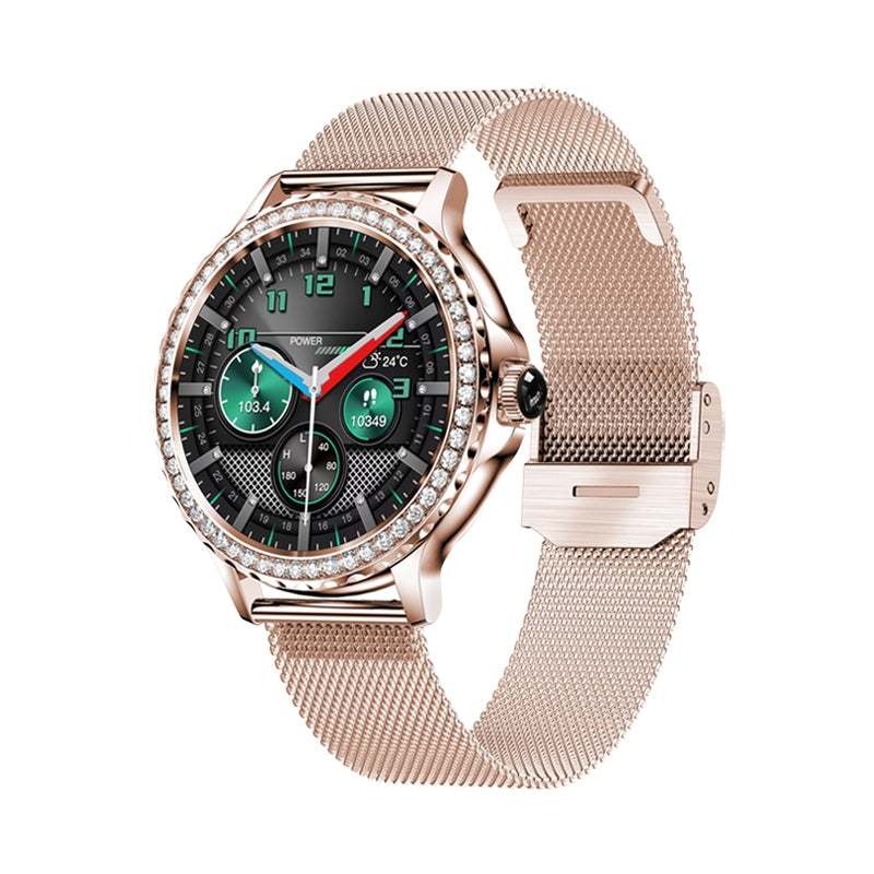 Smartwatch Damski VELTORI VT320-1 Złota Bransoleta + Różowy Pasek – zdjęcie 3