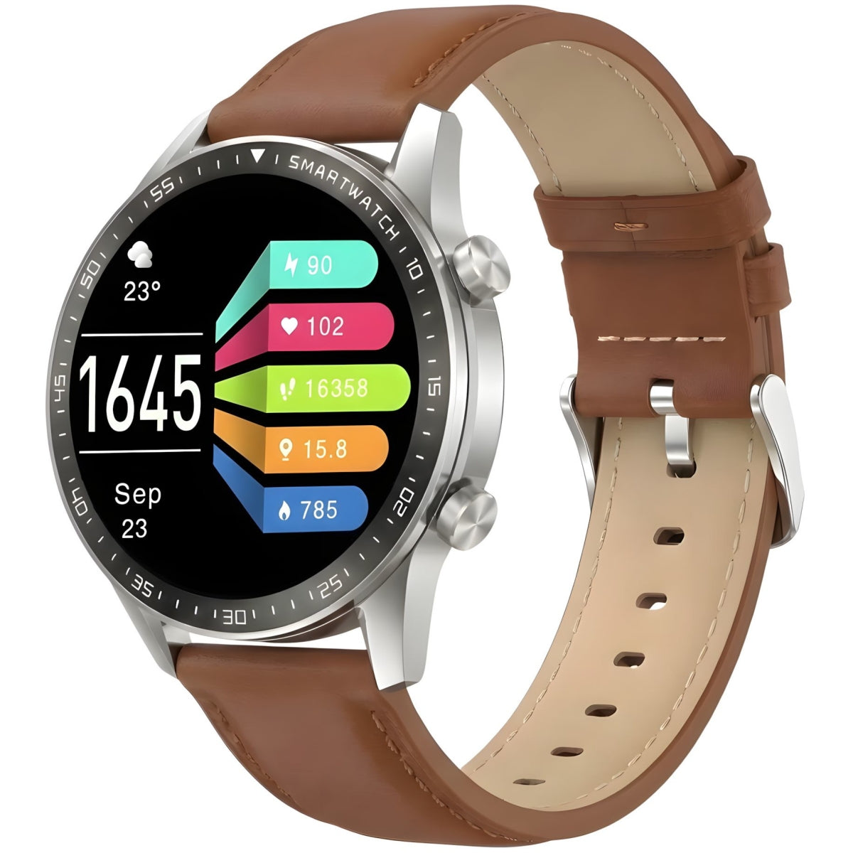 Smartwatch Gravity Srebrny 2 Paski GT10-8 – zdjęcie 5