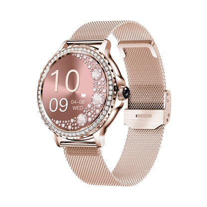 Smartwatch Damski VELTORI VT320-1 Złota Bransoleta + Różowy Pasek – zdjęcie 5