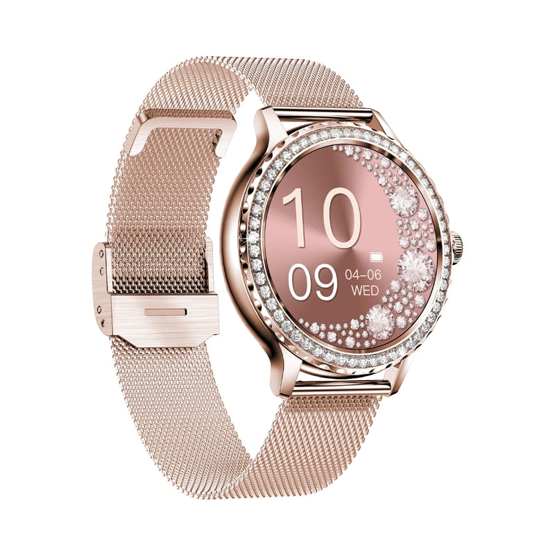Smartwatch Damski VELTORI VT320-1 Złota Bransoleta + Różowy Pasek – zdjęcie 7