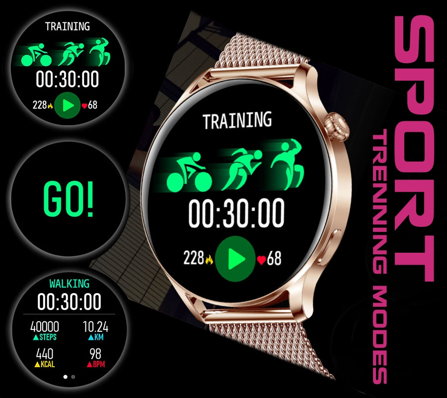 Smartwatch Damski RUBICON RNCE81 Rose Gold SMARUB131 – zdjęcie 9