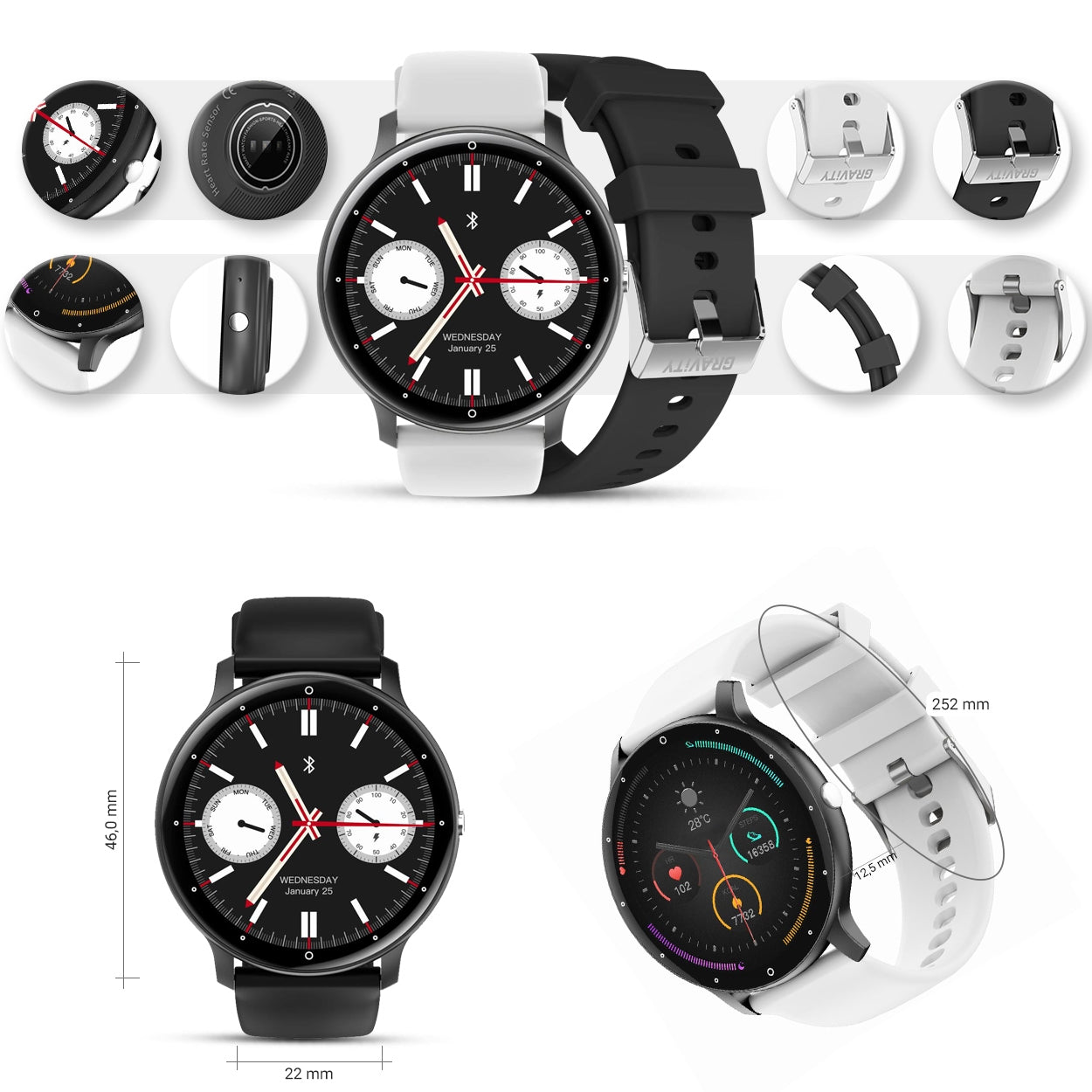 Smartwatch Gravity GT1-4 PRO – zdjęcie 9