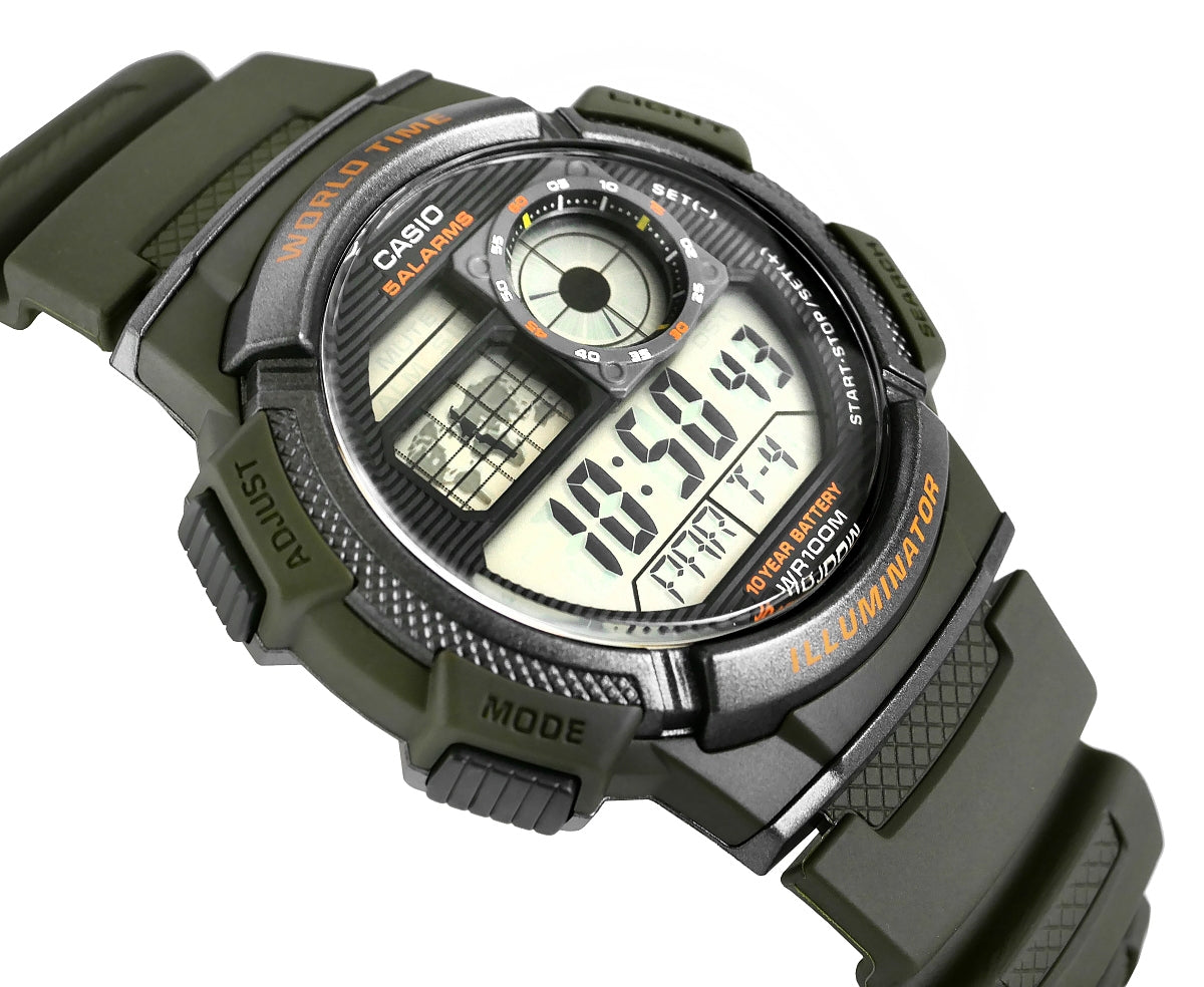 Zegarek Męski CASIO AE-1000W-3AVDF + BOX – zdjęcie 2