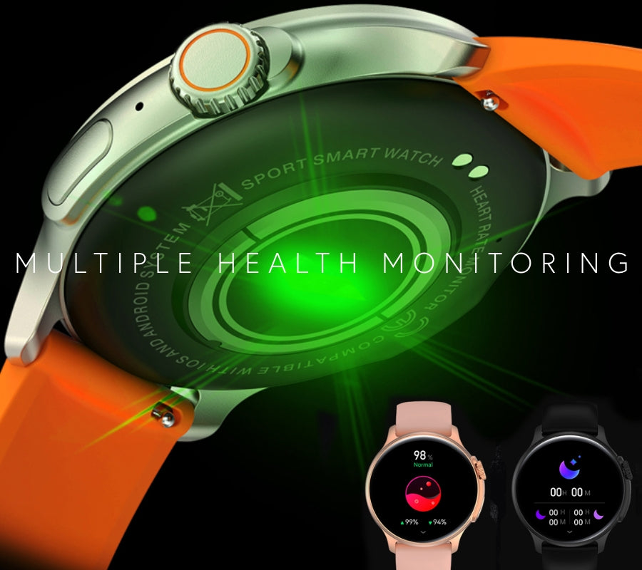 Smartwatch Męski RUBICON RNCF12 Tytan/Orange SMARUB245 – zdjęcie 9