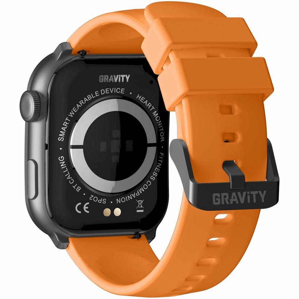 Smartwatch Męski GRAVITY GT28-2 Pasek + Bransoleta Pomarańczowo Czarny – zdjęcie 9